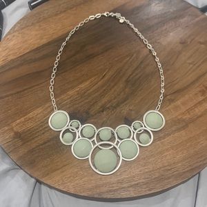 Mint and silver necklace